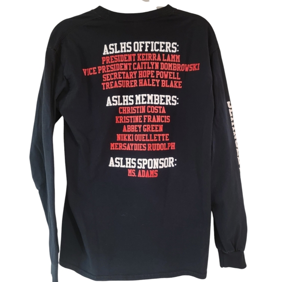 ASL American Sign Language Seminole Ridge H.S. FL Black T-Shirt Med. Pre-owned - Picture 2 of 6